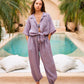 Vanessa Linen Gingham Shirt in Lavender