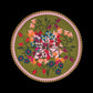 6 Round Placemats Blumen Green