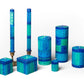Blue & Green Painted Candles
