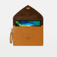Envelope Clutch in Vegetable tanned calfskin and Suede Leather