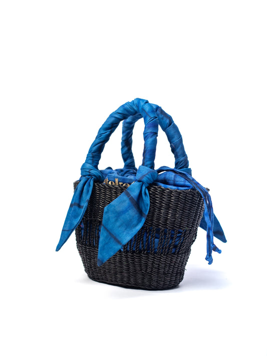 Ayine Bag Mini - Black W/ Navy Check Lining
