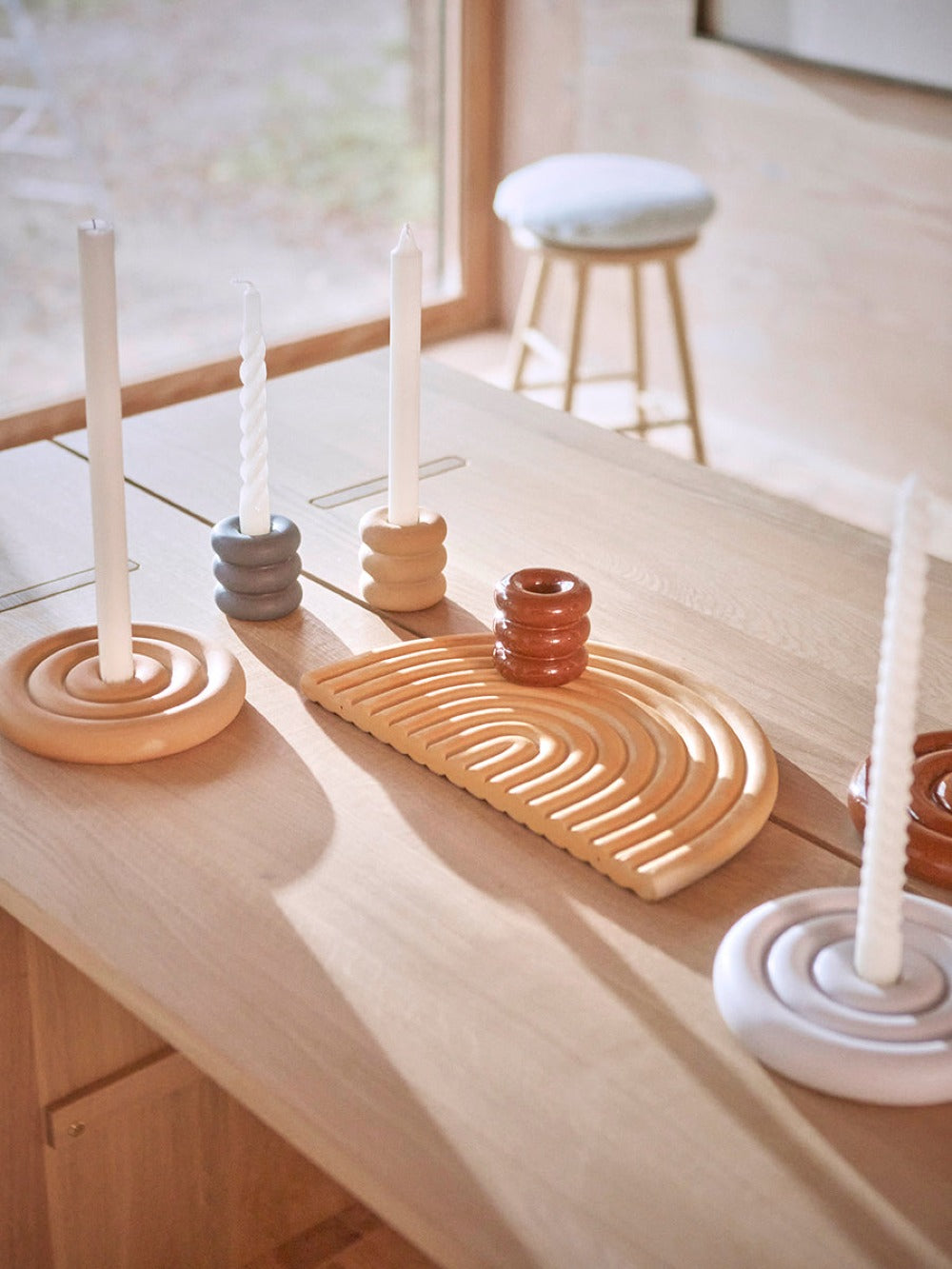 Savi Ceramic Candleholder - Lavender