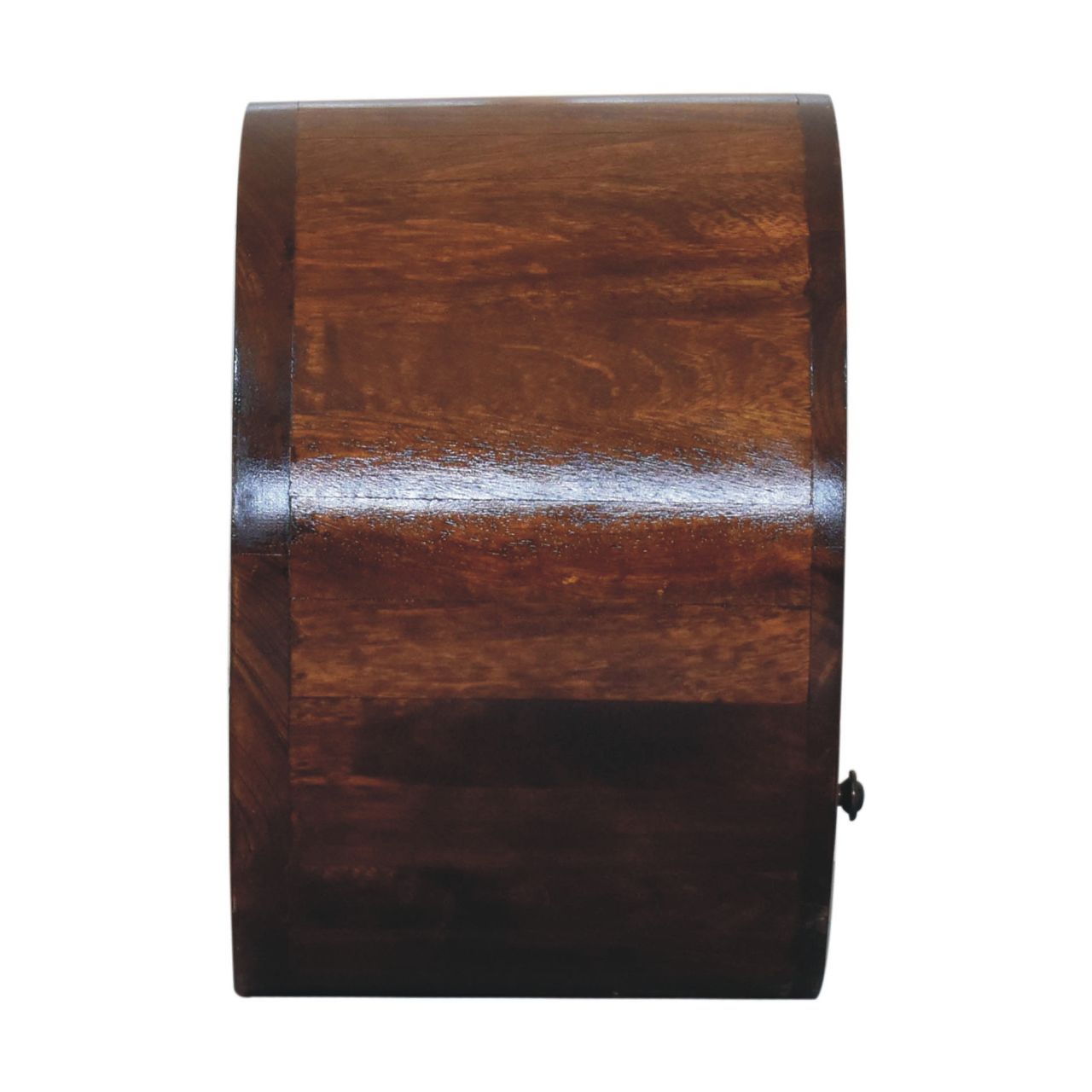 Solid Wood Floating Circle Chestnut Bedside Table