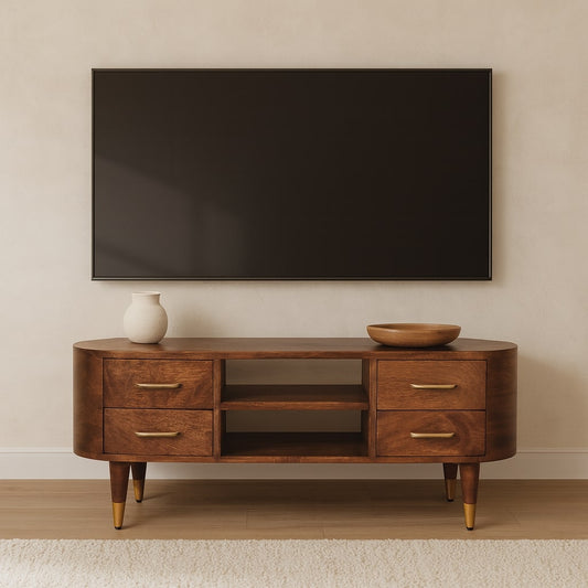 Solid Wood Jetson Curve Media Console