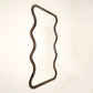 Wavy Full-Length Wall Mirror with Mango Wood Frame, 36x72"