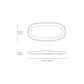 Shallow Organic Oval Platter Small Set of 4