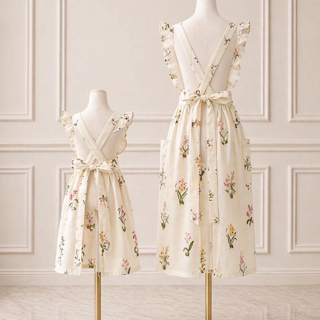 Botanical Orchid Mommy Hostess Apron