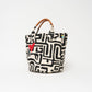 Weekender Bag - Black Kuba with Red Beaded Heart