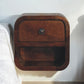 Extra Mini Curved Chestnut Bedside Table