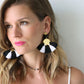 Sol Tassel Earring - Black & White