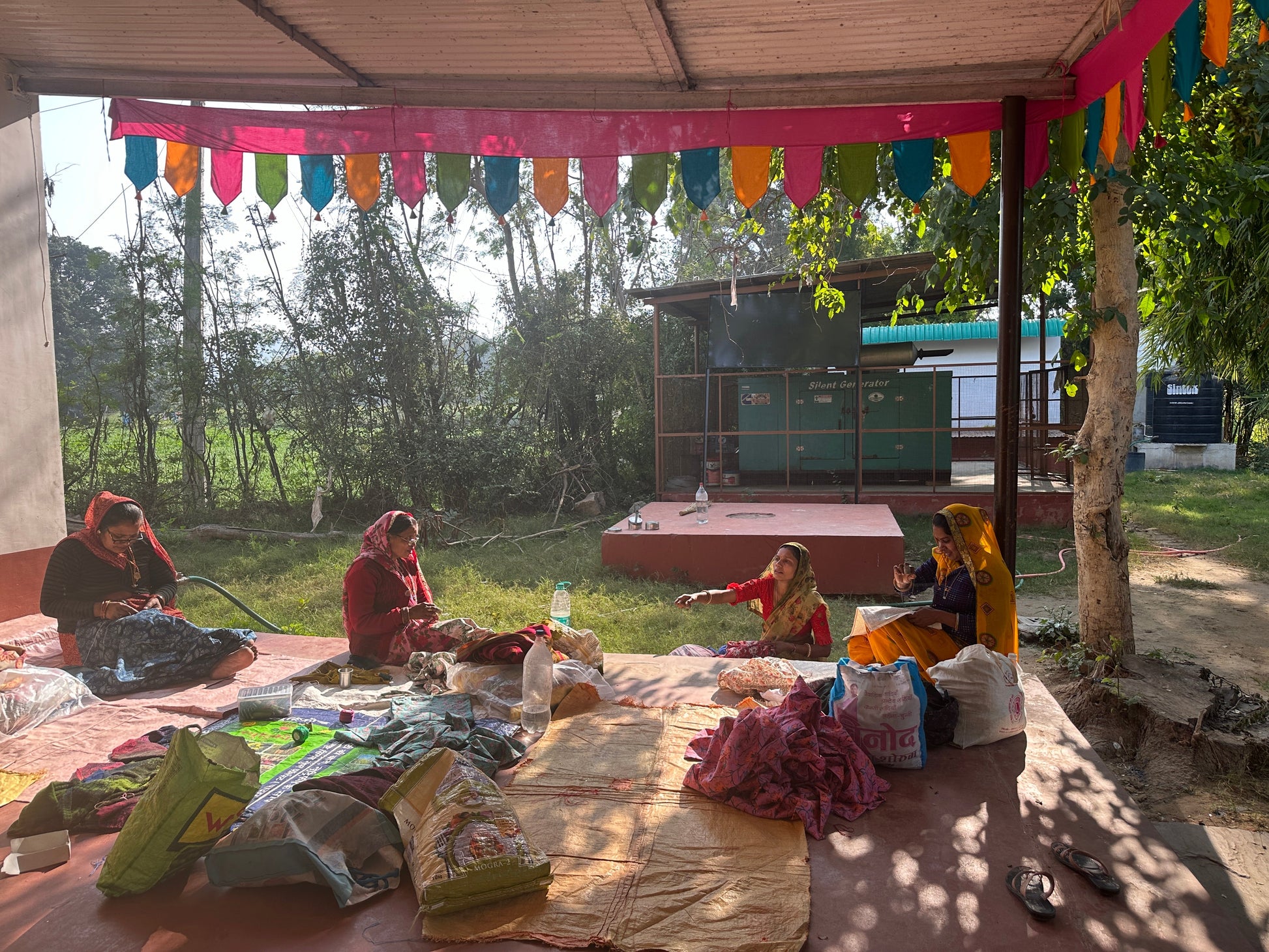 FEAST SLATE - Set of 2. Hand Block Printed Kitchen Towels - Cotton - Fair Trade - Artisan Made