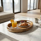 Acacia Wood Oval Serving Tray in Natural Finish