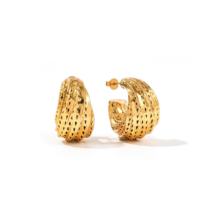 Flow Edgy Hoop Earrings