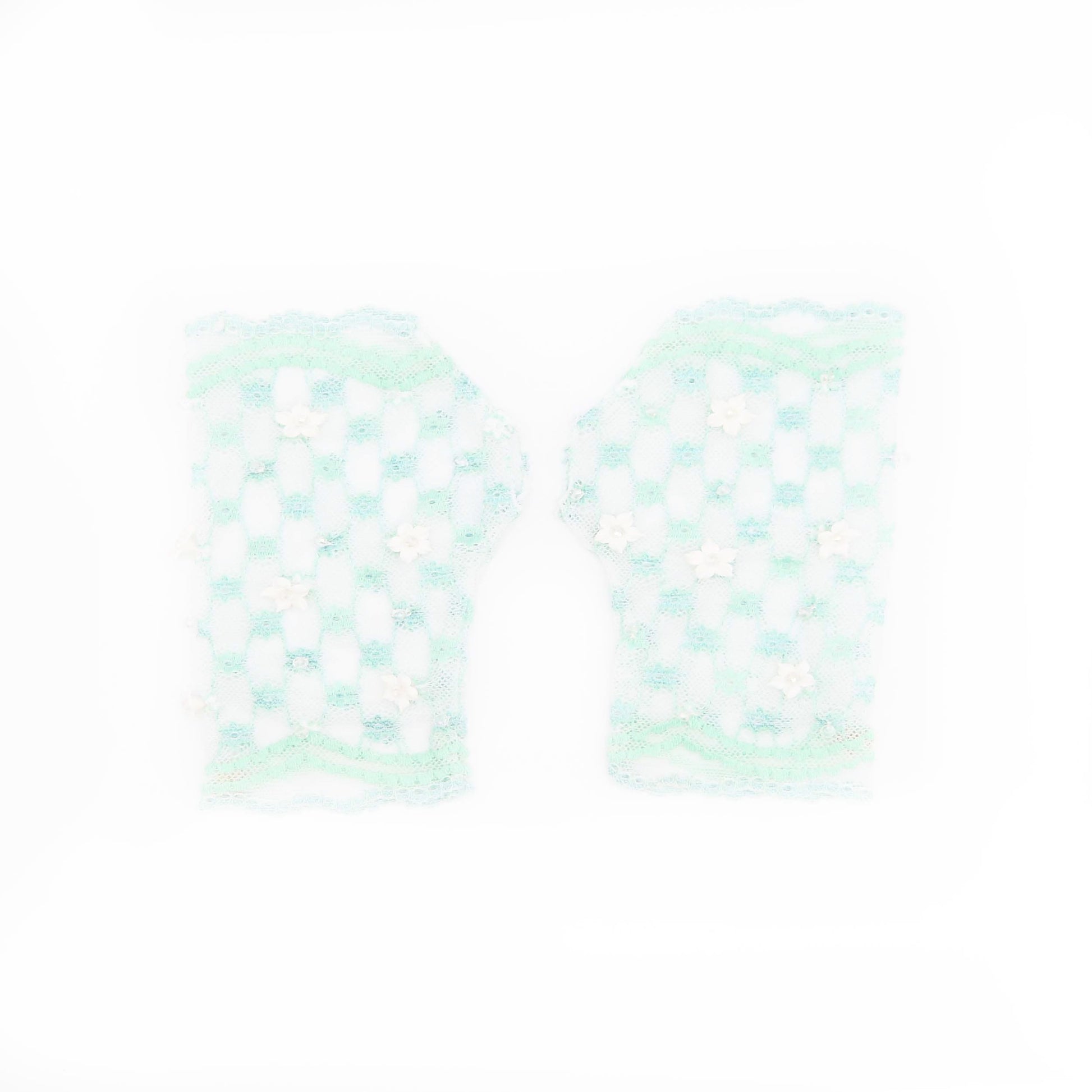 Pastel Floral lace gloves