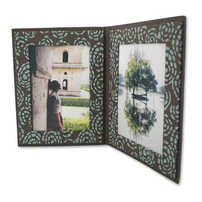 Handmade Double Photo Frames | Upcycled Tree-Free Paper | Fair Trade | Set of 5
