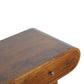 Solid Wood London Console Table, 2-Drawers, Chestnut, Brown