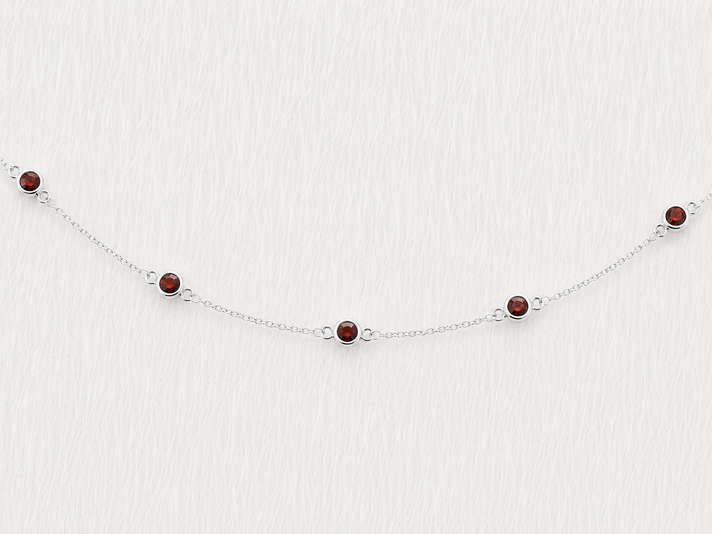 January Birthstone Bracelet — Garnet