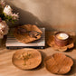 Handcarved Wooden Trinket Trays Gift Set