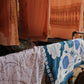 Full Hand Drawn Batik Tulis Bandana Authentic, 100% Soft Cotton, Hibiscus Poppy Flowers , Pagi Sore