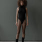 T NECK BODYSUIT - BLACK