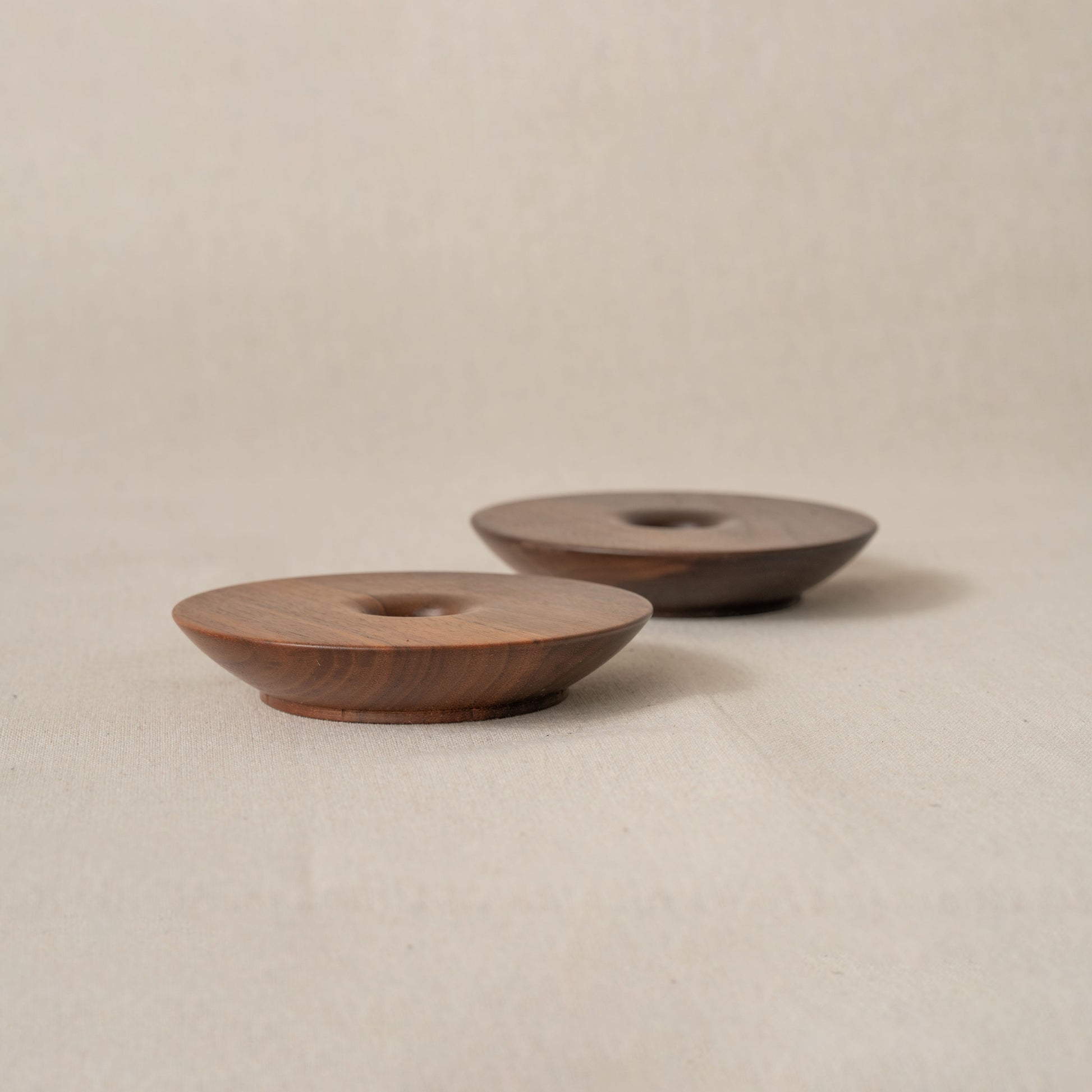 Dish Candlestick Holder Pair