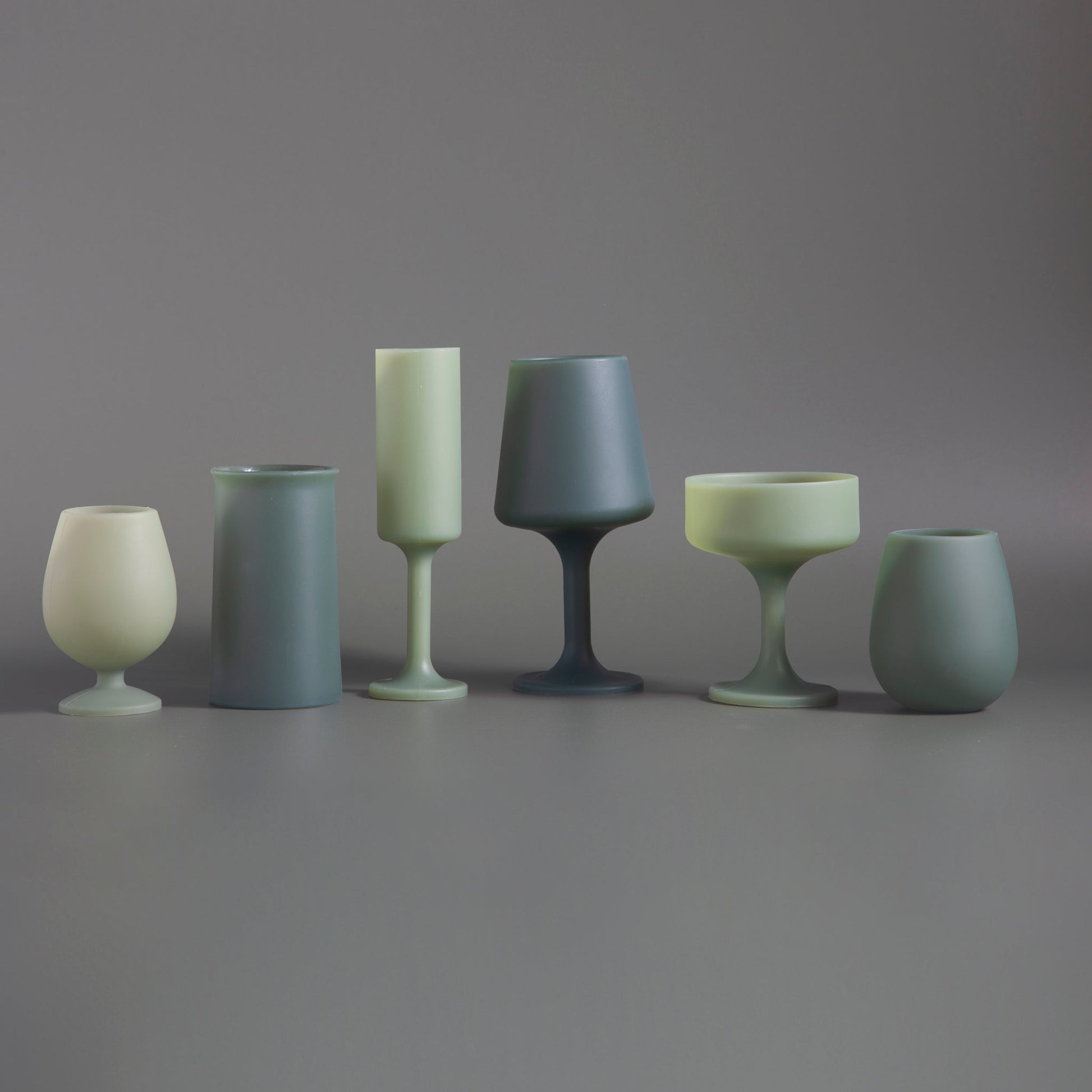 sage + olive | swepp | silicone unbreakable wine glasses