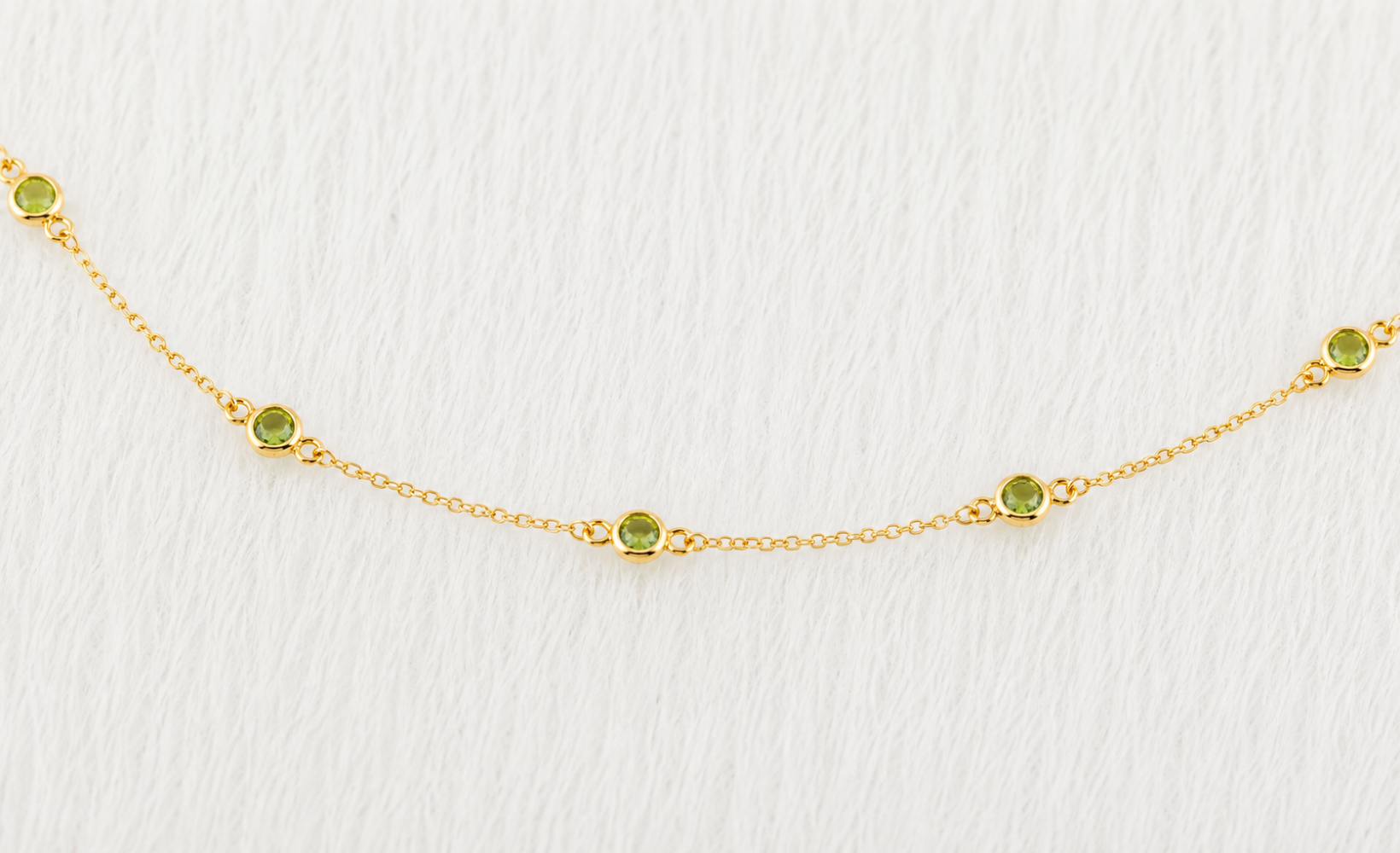 August Birthstone Bracelet — Peridot