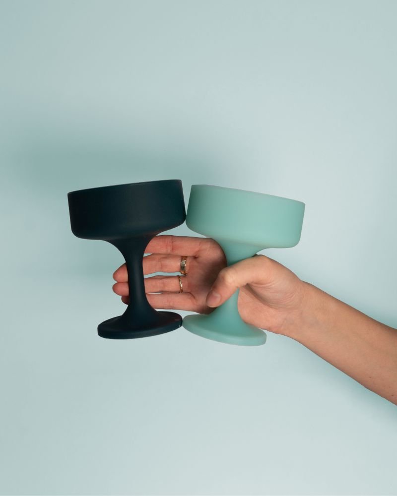 mist + ink | mecc | silicone unbreakable cocktail glasses
