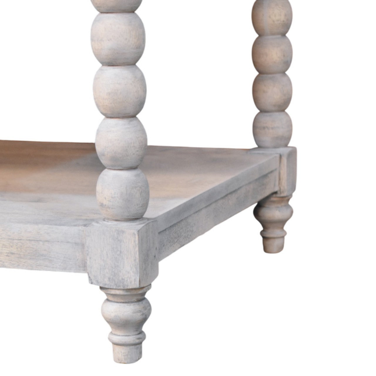 Solid Wood Ellsworth Spindle Coffee Table in Acid Wash