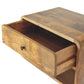 Solid Wood Large Floating Curve Open Slot Bedside Table
