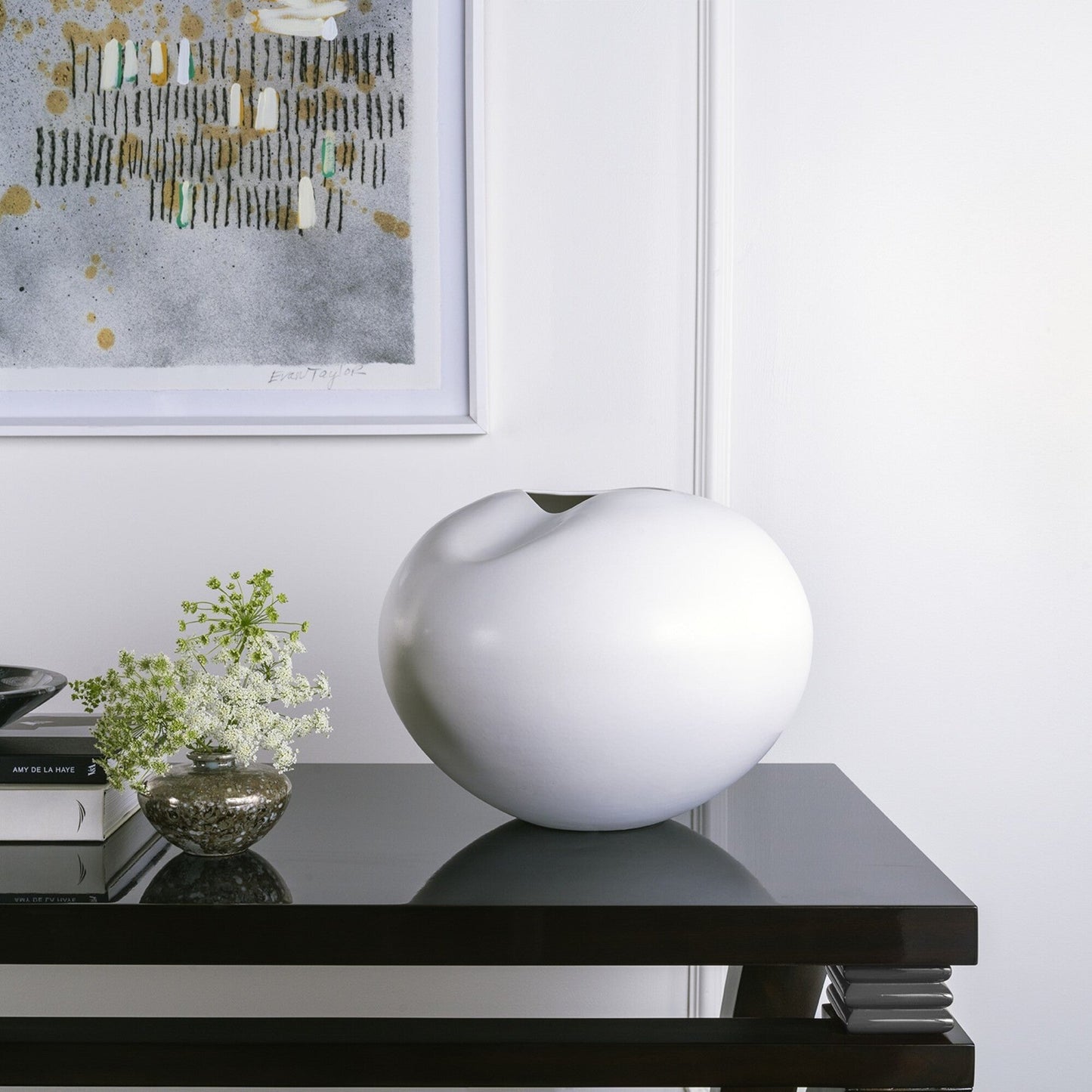 Milan White Sculptural Vase