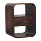 Solid Wood California Walnut Curved Edge Bedside Table