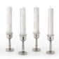 Shabbat White on White Painted Candles