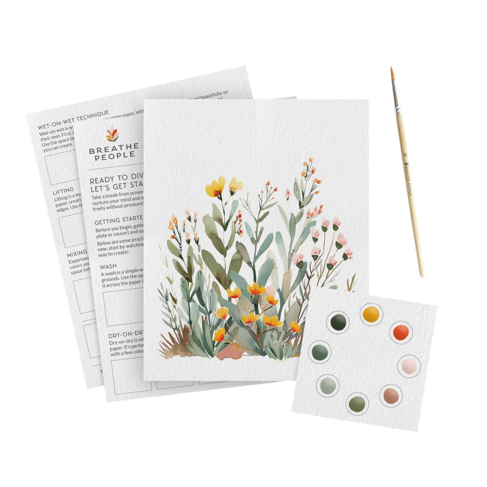 Desert Bloom All-In-One Watercolor Kit – Beginner Mindful Painting Set