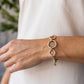Mixed Metal Sculpted Circle Bracelet
