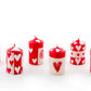 Valentine's Day Painted Candle
