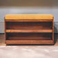 Solid Wood Buffalo Hide Pull out Honey Caramel Shoe Storage Bench
