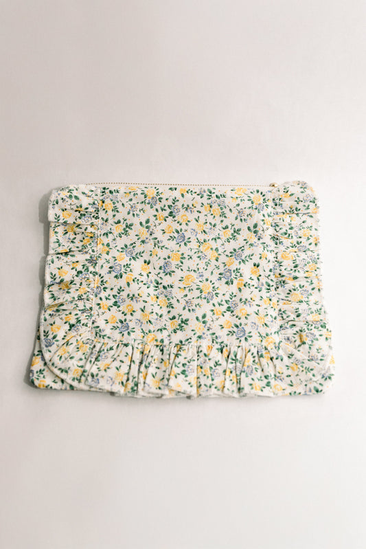 Vintage-Inspired Floral Pouch- Honeysuckle Blooms