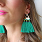 Trío Tassel Earring - Emerald
