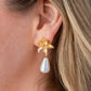 Lily Shell Pearl Earrings