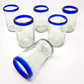 Cobalt Blue Rim Juice Glasses - Set of 6
