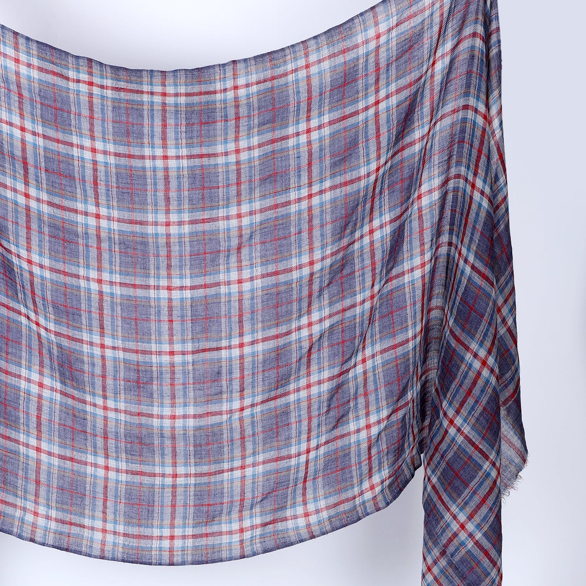 Blue Plaid Scarf