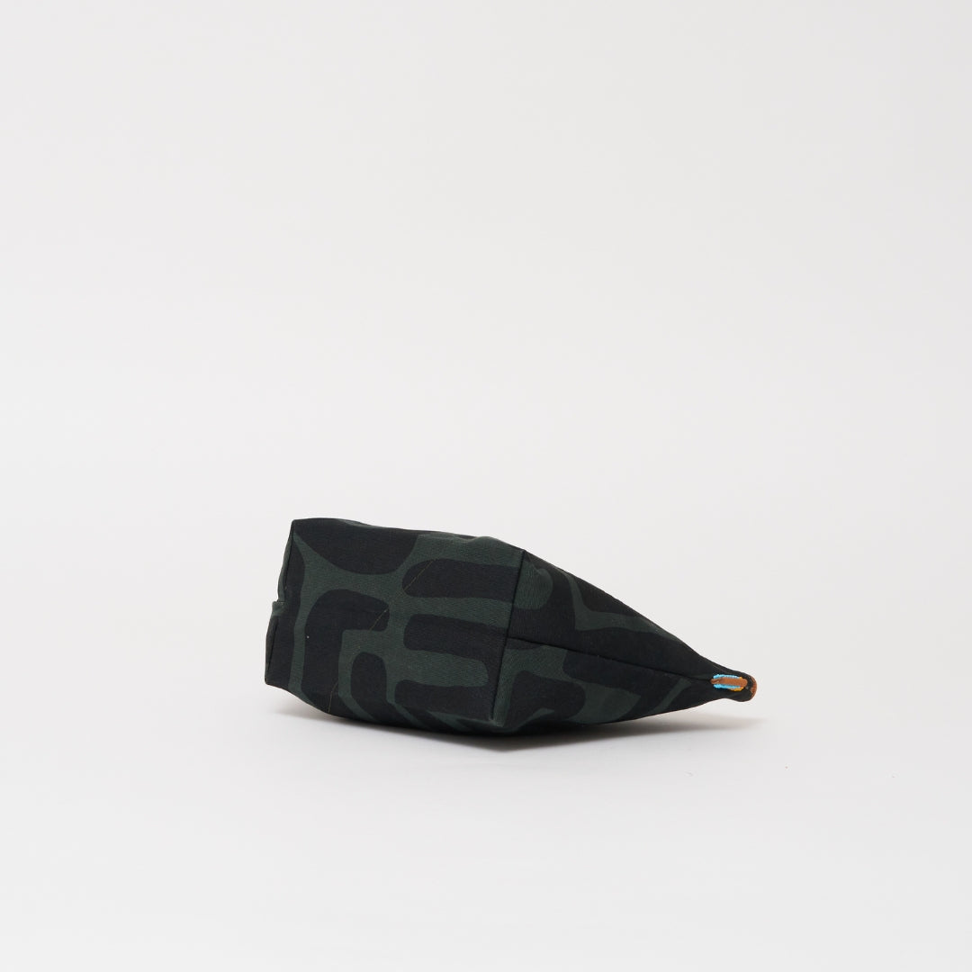 XLarge Convertible Pouch - Safari Kuba with Red Beaded Heart