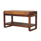 Solid Wood Small Buffalo Slatted Bench