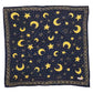 Full Hand Drawn Batik Tulis Bandana Authentic, 100% Soft Cotton, Celestial Blue, Moon and star
