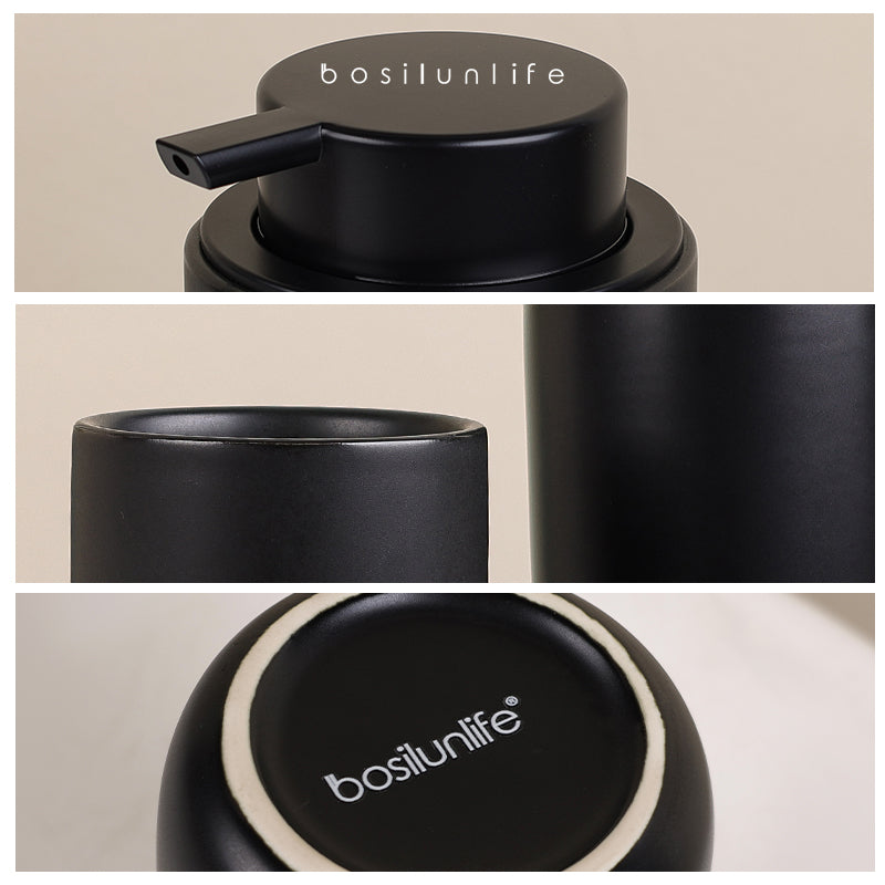 Liquid Soap Dispenser Slim Sustainable Ceramic