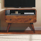 Solid Wood Mini Curved Media Unit