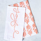 S/2 Tea Towel Set - Palmetto & Joyful, Orange