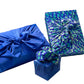 Set of 3 (S, L, XL) Reusable Cloth Furoshiki Gift Wrap | Blue Botanical