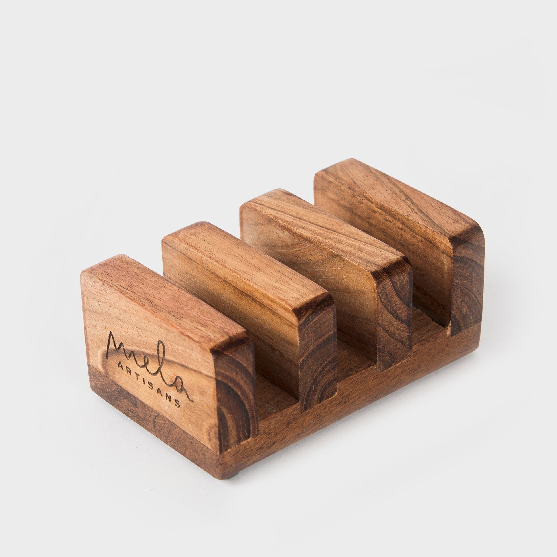 Acacia Wood Cutting Board Set with Stand – 3 Piece
